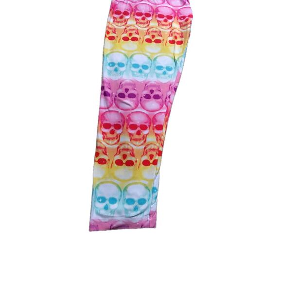Juniors No Boundaries Multi Color Skull Leggings, Large(11-13) - Picture 2 of 4